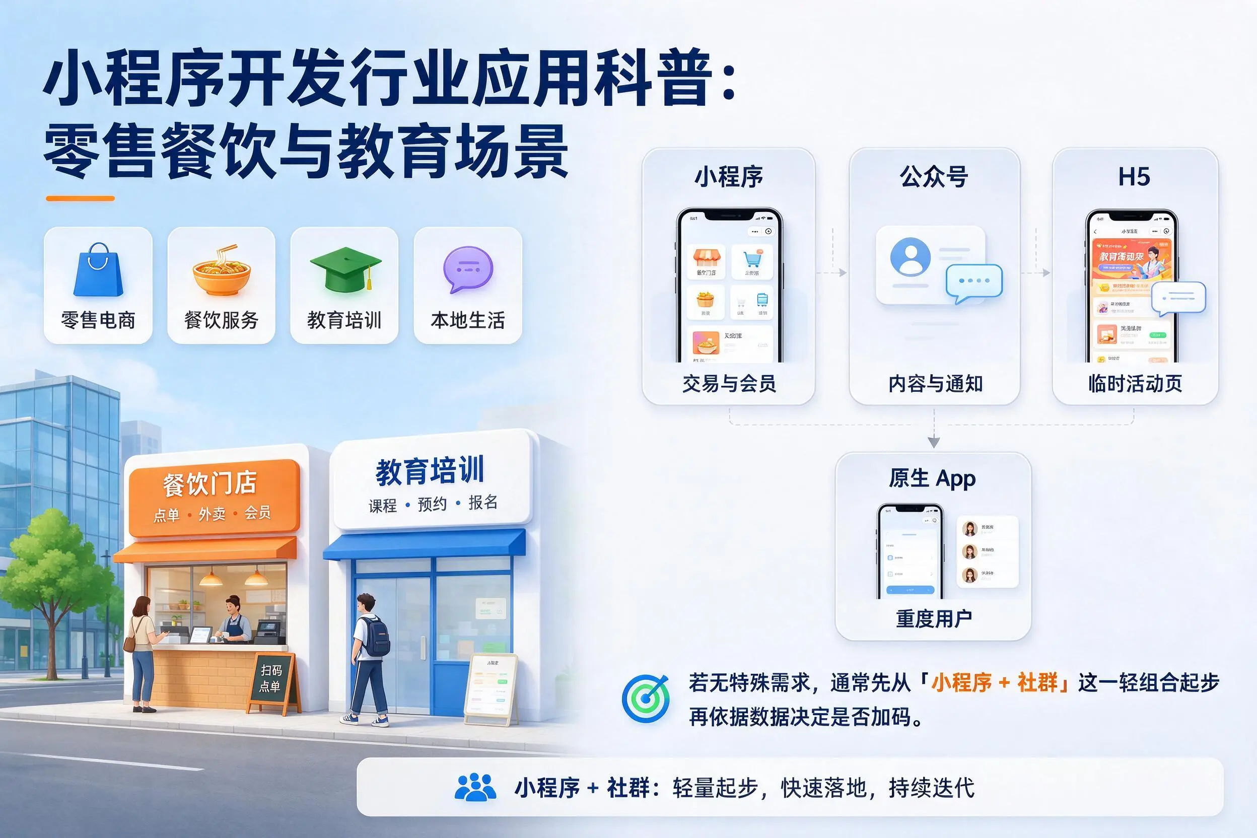 抚州小程序开发行业应用科普：零售餐饮与教育场景