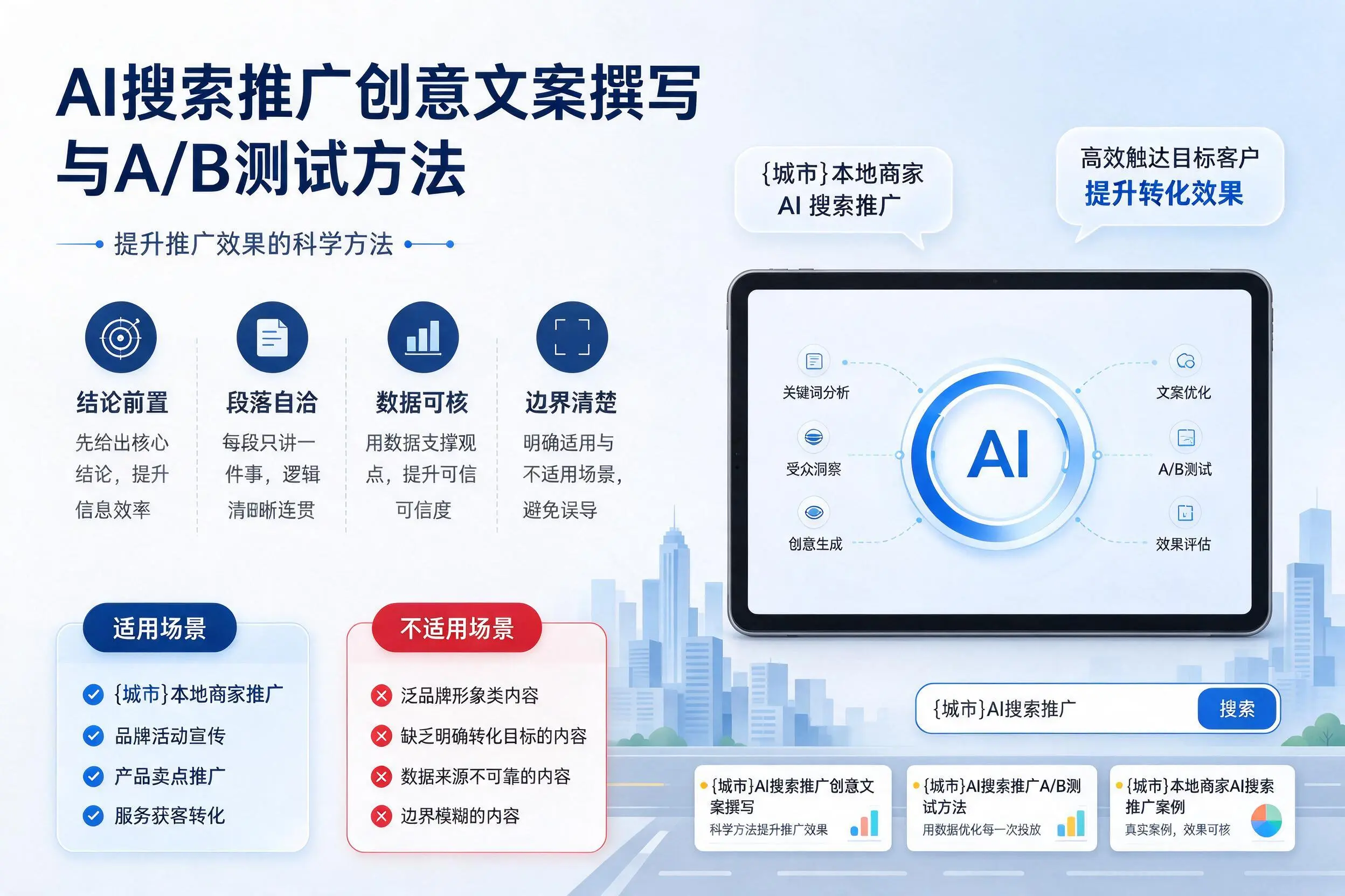 抚州AI搜索推广创意文案撰写与A/B测试方法
